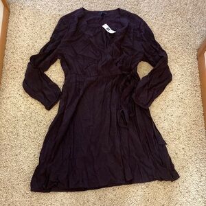 Gap Deep purple wrap dress